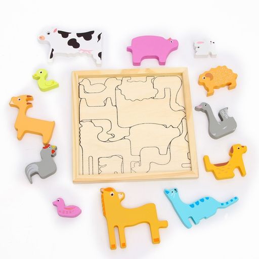 Детский развивающий пазл в рамке Домашние животные 16,6 16,6 1,2 см - Simaland фото 7