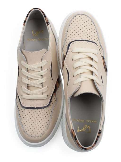 03-C930-2A BEIGE Полуботинки спортивные женские (натуральная кожа)