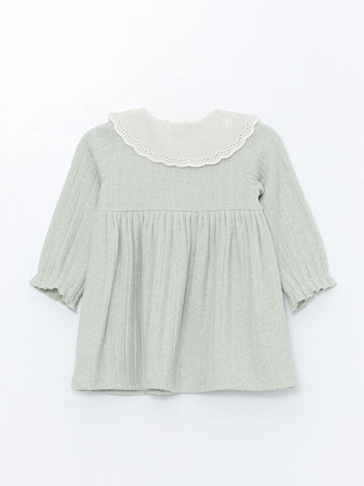 Bebe Yaka Uzun Kollu K?z Bebek Nak??l? Elbise - Waikiki фото 2