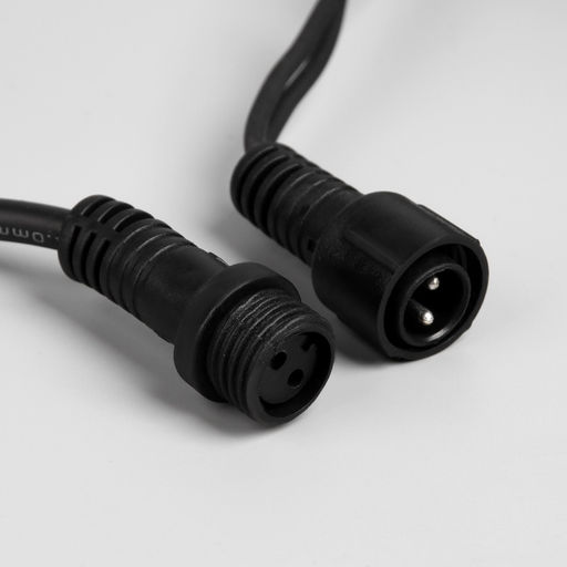 Гирлянда «Бахрома» 3×0.9 м, IP65, УМС, тёмная нить каучук, 144 LED, свечение синее, 220 В