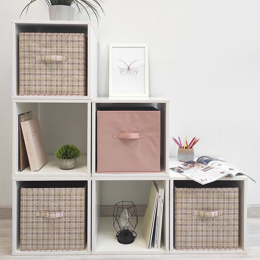 Набор коробов стеллажных без крышки, 3 шт., 31*31*31 см, LONDON BEIGE, шт - Valiant фото 4