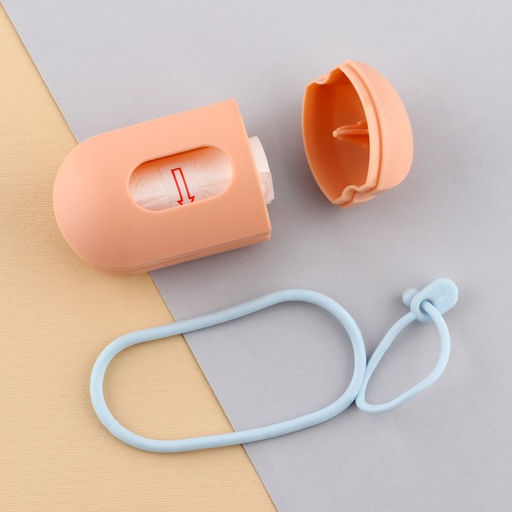 Контейнер с пакетами для уборки за собакой Жизнь прекрасна, цвет персиковый - Пушистое счастье фото 2