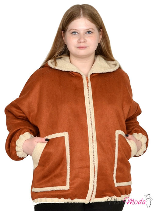 Дубленка-куртка Модель №1791 размеры 44-84 - Plusmoda фото 3