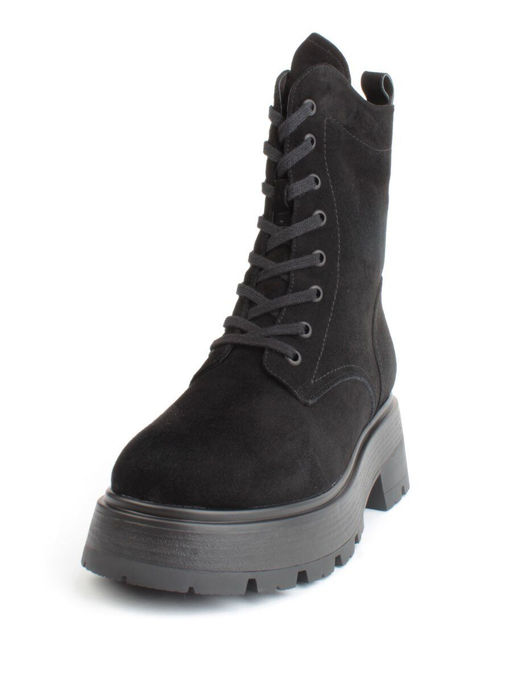 04-M3-1376 BLACK Ботинки зимние женские (натуральная замша, натуральный мех)