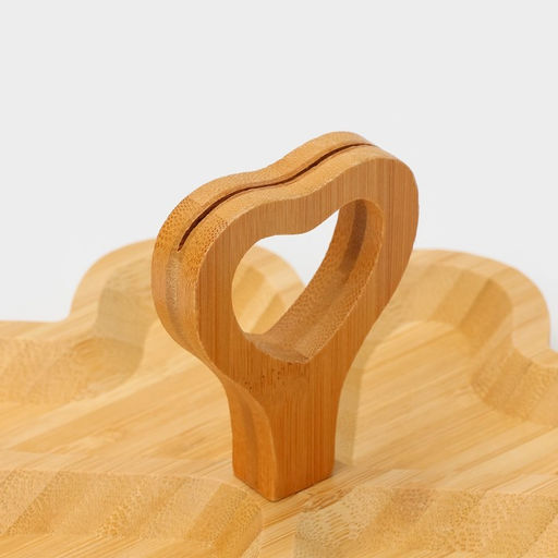 Менажница Доляна Цветок, 19.5?19.5 см, 4 секции, бамбук