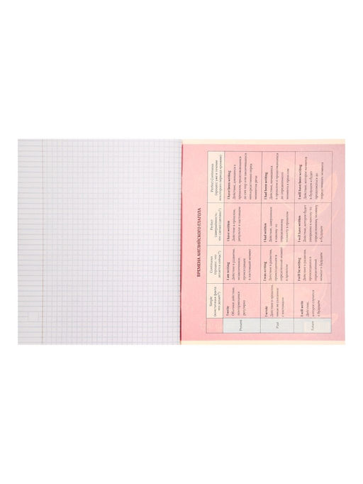 Тетрадь предметная Доска, 48 листов в клетку Английский язык,со справочным материалом, обложка мелованный картон, блок офсет - Calligrata фото 10