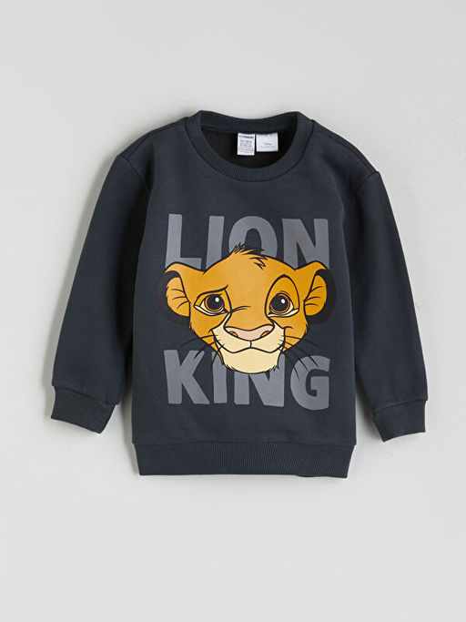 Aslan Kral Bask?l? Erkek ?ocuk Sweatshirt ve E?ofman Alt