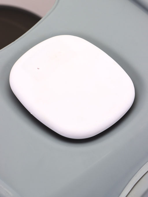 Туалет закрытый, 52×38×37 см, с УФ-лампой и миской, пластик, серый