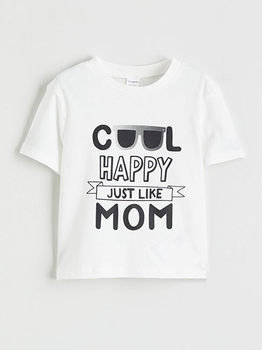 Bask?l? Erkek ?ocuk Penye Ti??rt