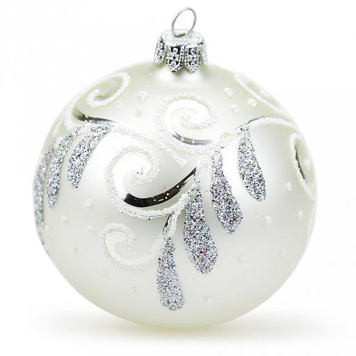 Елочная игрушка шар стеклянная Стужа д8,5см, ручная художественная роспись, подарочная упаковка (Россия) - Домашняя Мода фото 5