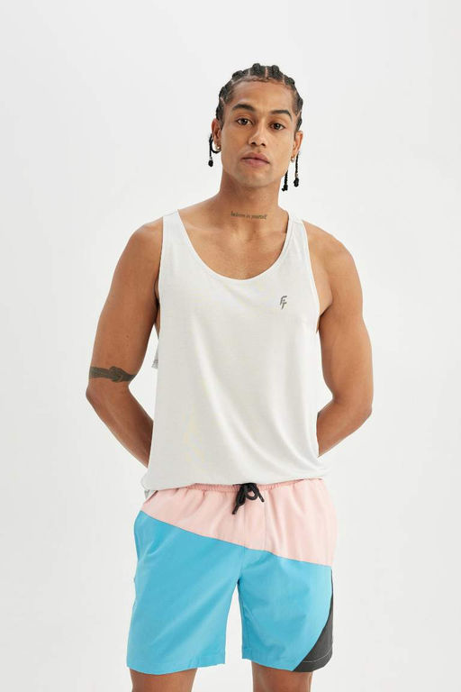 DeFactoFit Короткие шорты для плавания с гибкой текстурой и принтом стандартного кроя  фото 2