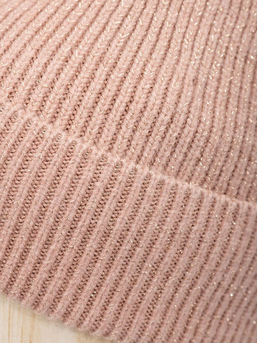 Шапка жен. шерсть+нейл+акр+люр LB-D77103 dirty pink - Labbra фото 3