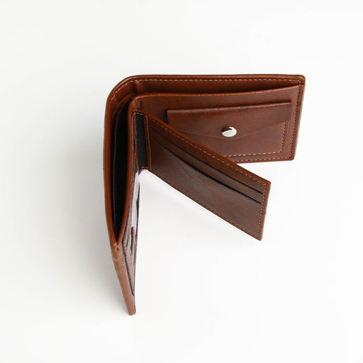 Портмоне мужское «Сайф», без застёжки, отдел для карт, монет, коричневое