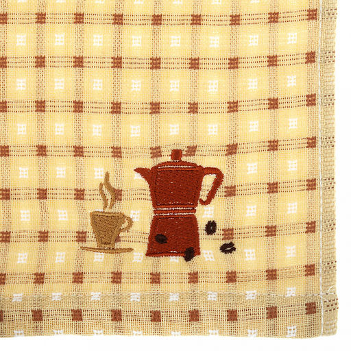 Полотенце кухонное "Кофе" 34х78см, лен+махра, 100% хлопок, цвета микс, Bolangde (Китай)