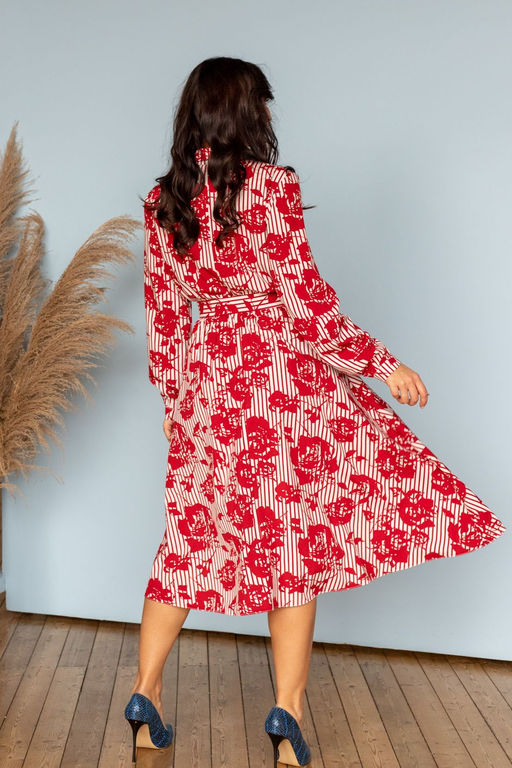 Платье А-315 красно-белый - Angelika фото 4