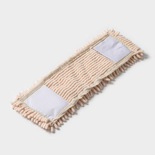 Насадка для плоской швабры «Доляна. Пастель», 40×10 см, микрофибра букли, 80 г, бежевая