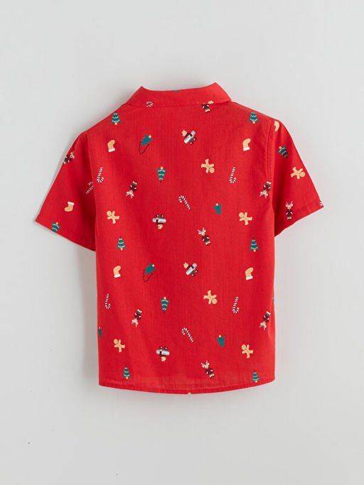 Y?lba?? Temal? Poplin Erkek ?ocuk G?mlek