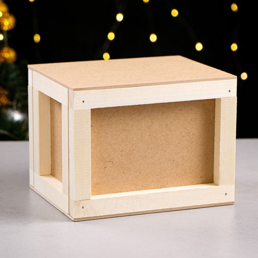 Подарочная коробка «Бандероль», 20×16×15 см, деревянная, с гвоздями и верёвкой