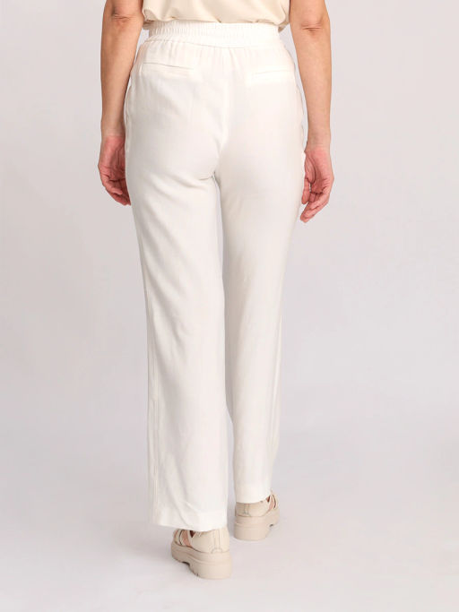Брюки из льна с вискозой, прямого силуэта NIKA