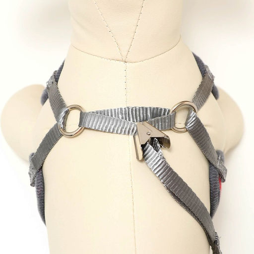 Комплект амуниции с мягкой шлейкой, L, поводок 120 х 1,5 см, ОШ 30-50 см, ОГ 36-56 см, красный 473 - Пижон фото 6