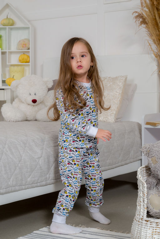 Пижама подростковая из кулирки пенье на манжетах Дрёма графити - Амадэль фото 3