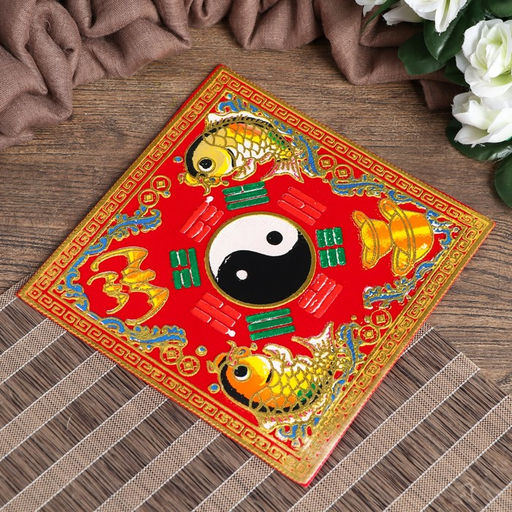 Цена за 2 шт. Салфетка денежная 17х17 см Рыбки Инь-ян - Simaland фото 2