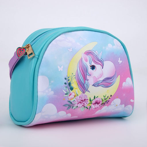 Сумка детская Единорог на луне, искусственная кожа, с брелком, 18х15х2 см - NAZAMOK KIDS фото 3