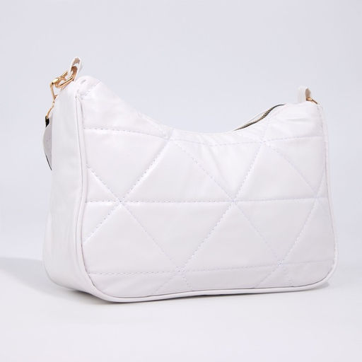 Сумка-багет на молнии, цвет белый - Simaland фото 3