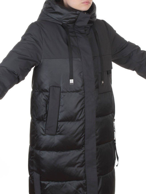 A81 DK. GRAY/GREEN Пальто зимнее женское (200 гр. холлофайбер)