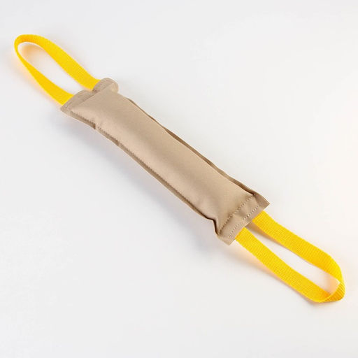 Игрушка-кусалка с 2 ручками, холща, 28 х 8 см - Пушистое счастье фото 2