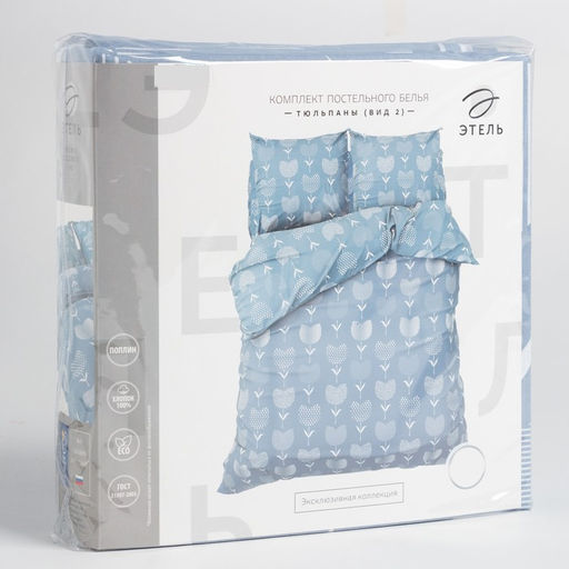 Постельное бельё Этель 1.5 сп Тюльпаны (вид 2) 143*215 см, 150*214 см, 70*70 см - 2 шт  фото 5