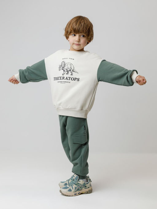 КР 302851/светло-бежевый 0783 к606 джемпер (свитшот) для мал