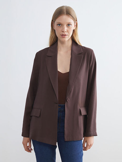 Gabardin Kad?n Blazer Ceket