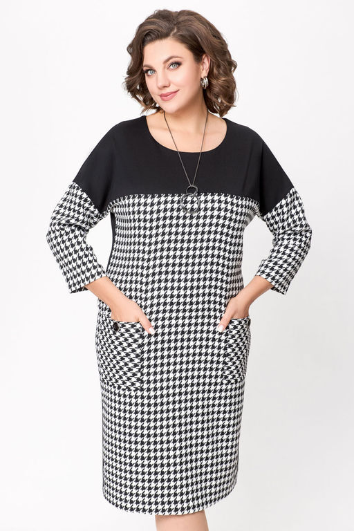 Блуза Swallow 803.2 черный+серебряный узор фото 995