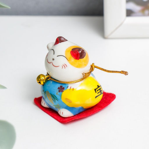 Сувенир керамика Манэки-нэко с аксессуарами 4,5х3,8х4,6 см набор 5 шт - Simaland фото 5
