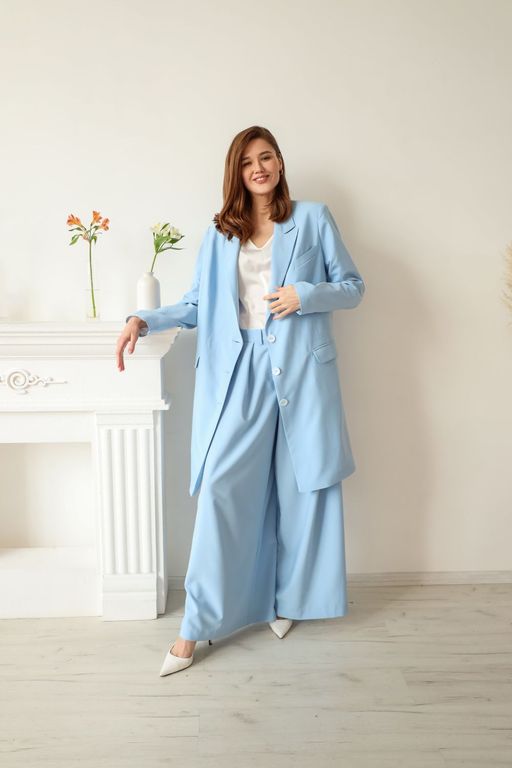 Брюки AURA 4047-170 голубой  фото 3