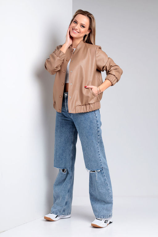 Куртка Liona Style 895-Р кофейный