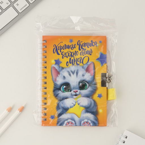 Блокнот на замочке Хорошего котика должно быть много, 50 листов. - Artfox фото 8