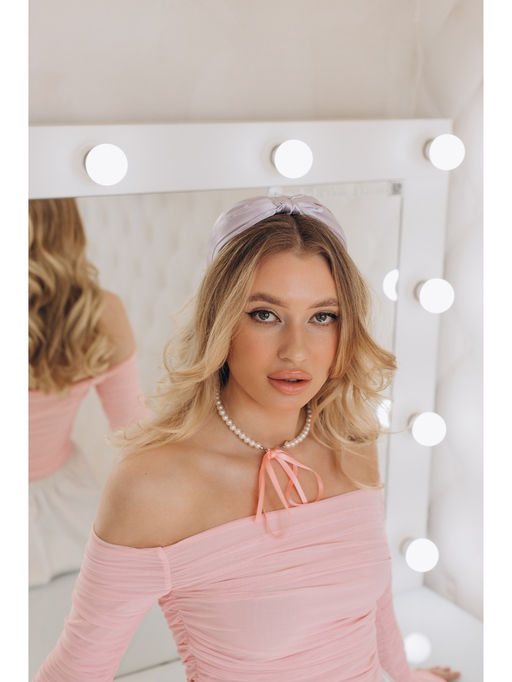 Ободок для волос «Трейси», 4 см, сиреневый