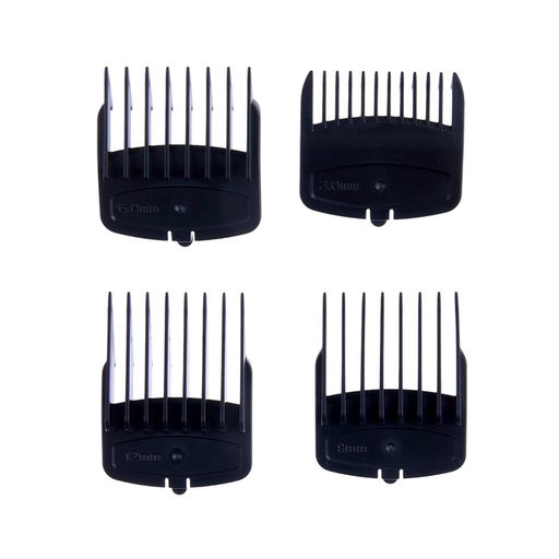 Машинка для стрижки Hoco HP21, 4 насадки, 3/6/9/12 мм, от АКБ, чёрная