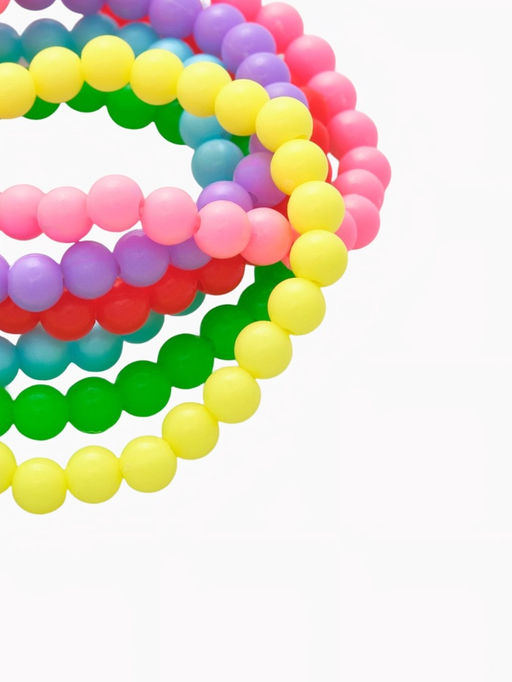 Набор детских браслетов «Выбражулька» бусинки, 6 нитей, цветной