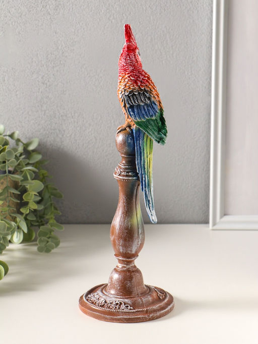 Фигура полистоун «Попугай», 33×12×12 см