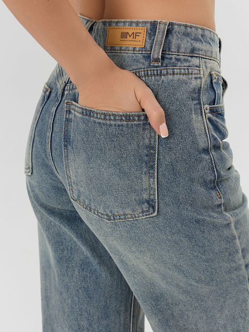 Джинсы женские wide leg синие - Mark formelle фото 6