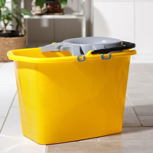 Ведро прямоугольное МОП, 15 л, со сливом и отжимом, МИКС