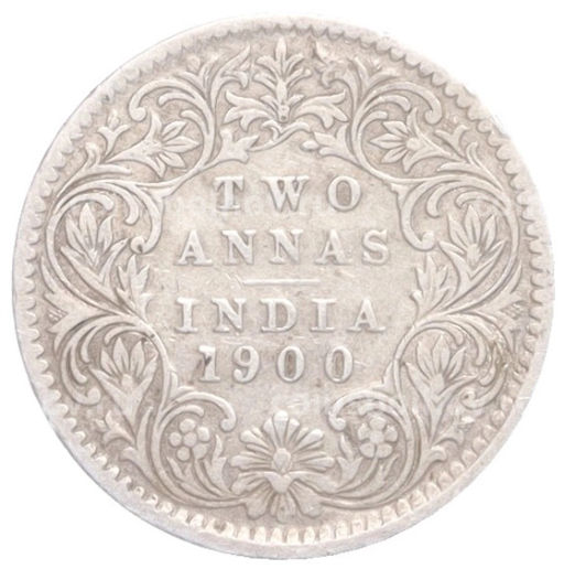 Монета 2 анны 1900 года B Британская Индия