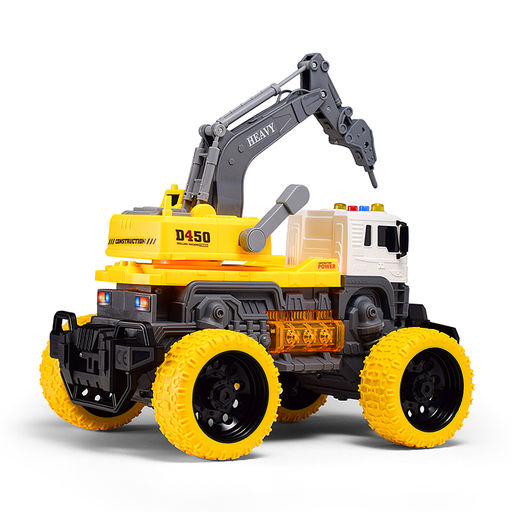 Машина "МегаБур" 1:16 (свет, звук) в коробке (цвет желтый)