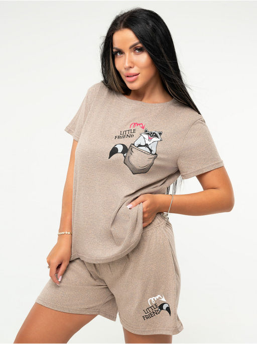 Пижама "Еноты" с шортами