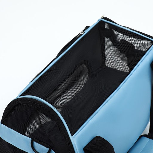 Сумка-переноска сетчатая,52 х 25 х 33 см, голубая - Пижон фото 11