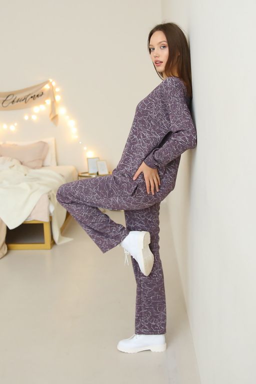 Брюки женские 156L10 сиреневый - Solo mio фото 3