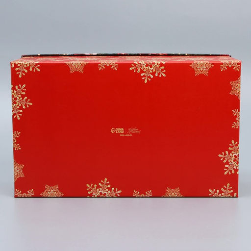 Коробка новогодняя подарочная «Ёлочные игрушки», 32.5×20×12.5 см